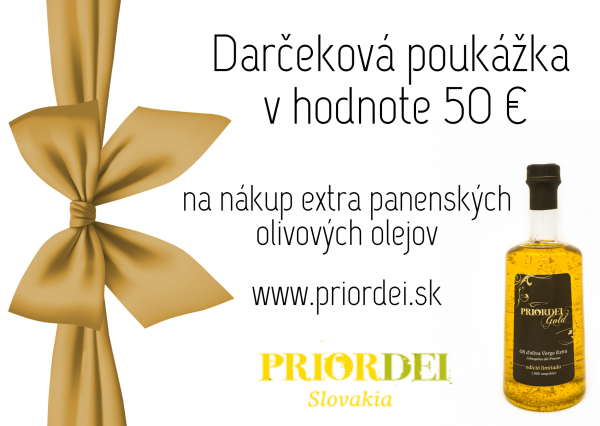 Darčeková poukážka v hodnote 50 eur